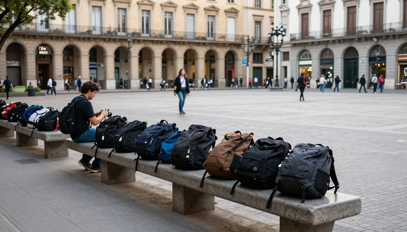 Salida a calle con cámaras en Plaza de Mayo, Buenos Aires