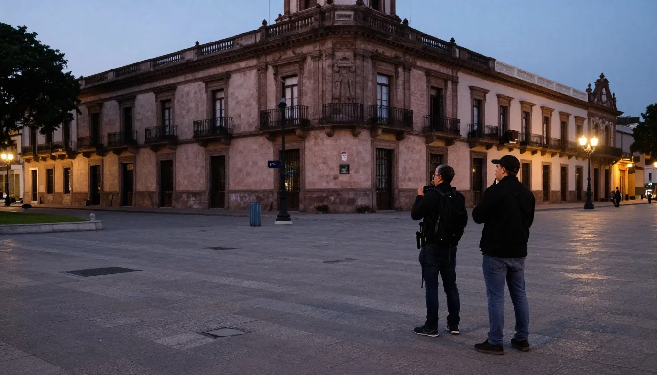 Reporteros con cámaras en el borde de una multitud en Plaza de Mayo